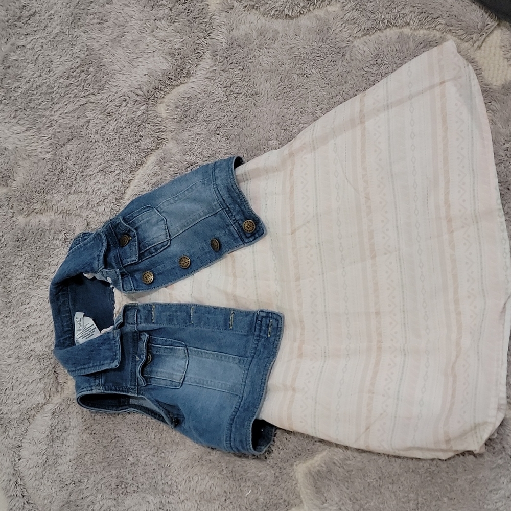 Rachel Zoe girls dress and Jean vest